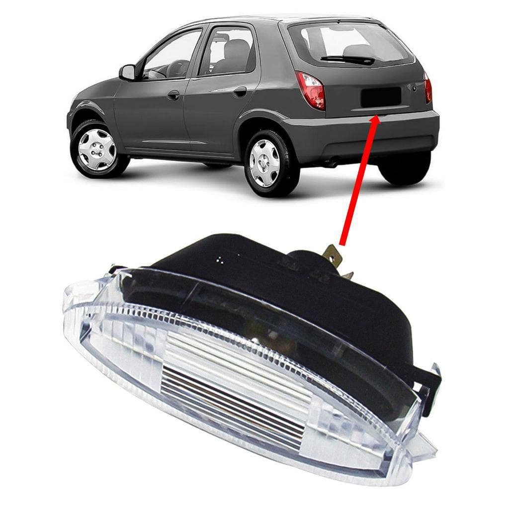 LANTERNA DE PLACA CORSA 94/96 KADETT 89/98 ASTRA 95/96 CELTA 07/12 PRISMA 07/12 com Lâmpada