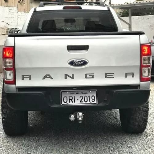 ADESIVO Ranger TAMPA TRASEIRA FORD RANGER 2016 até 2020 GRAFITE COM PRETO 230X75X75