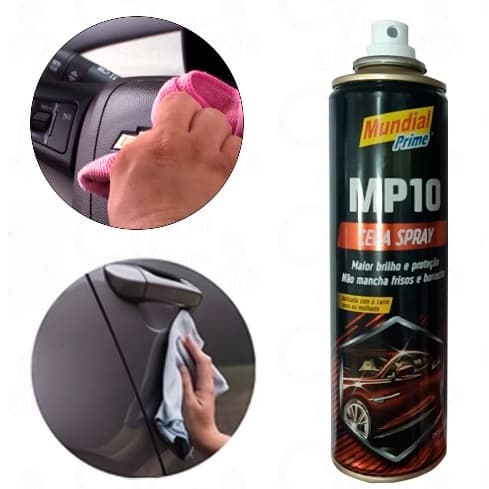 Cera Spray Encera MP10 automotiva 300ml Mundial Prime Para Carro Moto Barco Caminhões