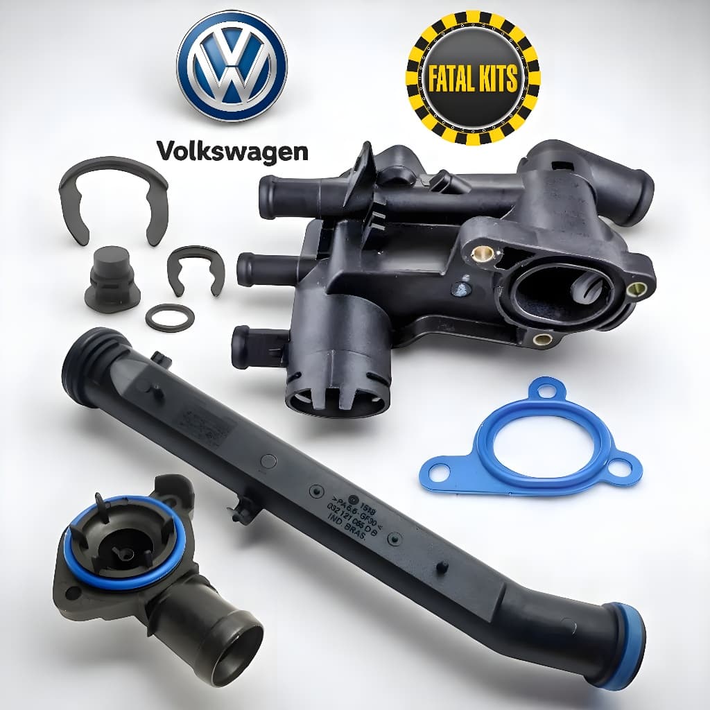 KIT CARCAÇA DA VÁLVULA TERMOSTÁTICA VOLKSWAGEN GOL G5 G6 FOX SPACEFOX VOYAGE SAVEIRO POLO GOLF