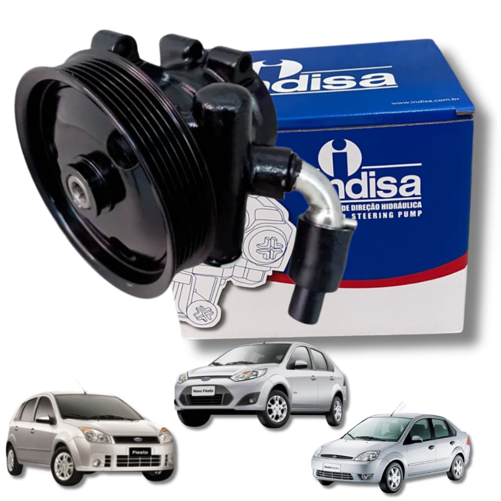 Bomba De Direção Hidráulica C/Polia Ford Ecosport 1.6 8v, Ford Fiesta Hatch Sedan 1.6 8v, Ford Escosport 1.6 8v Zetec Ro