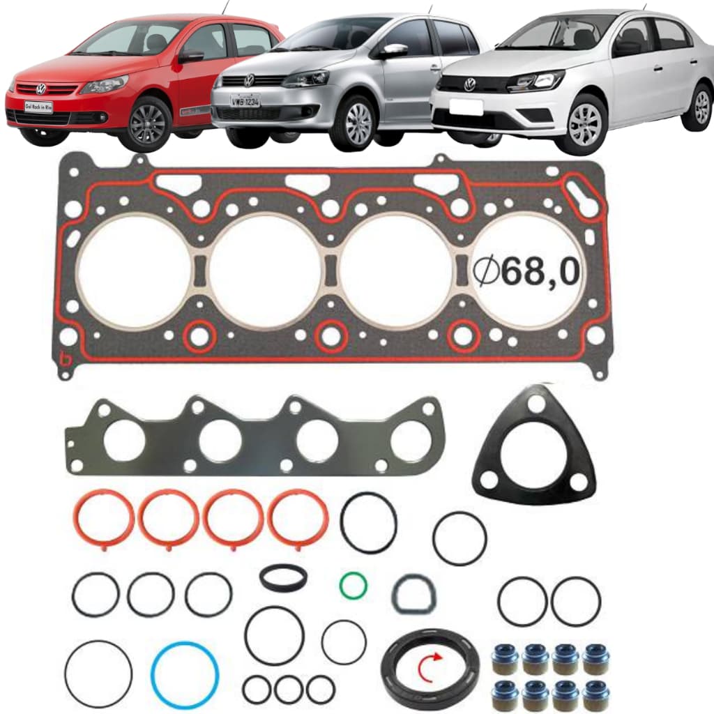 Jogo De Juntas Bastos De Aço MLS Superior Vw Gol / Voyage / Fox 1.0 8v Motor Ea111
