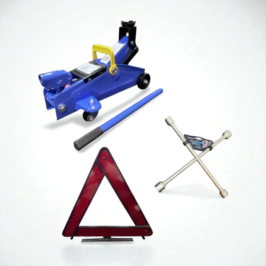 Kit Estepe Macaco Jacaré + Triangulo + Chave Roda