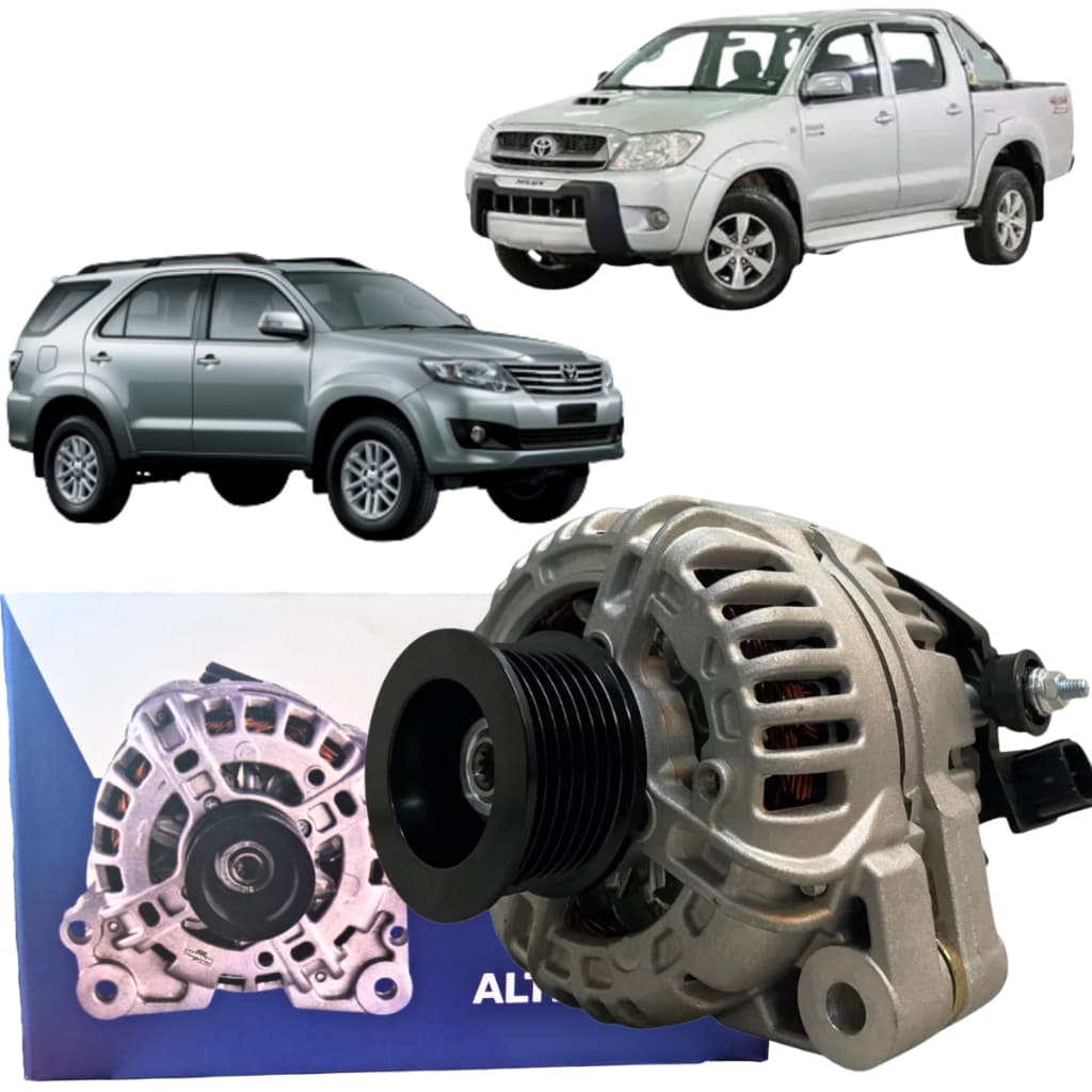 Alternador 80a 12v Para Toyota Hilux 2.5 3.0 2005 Até 2015 SW4 3.0 2005 Até 2012