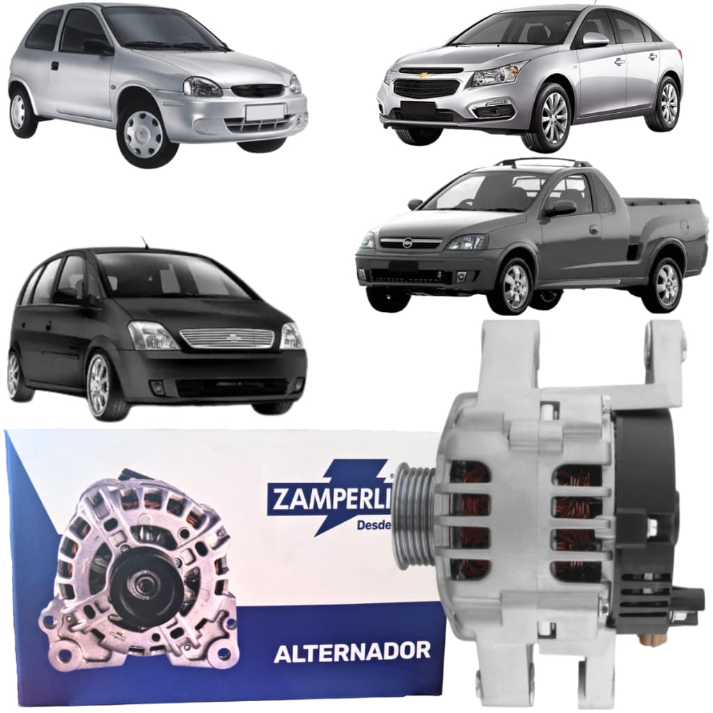 Alternador 90A Para Chevrolet Meriva Corsa Montana Onix Cruze Prisma Spin 1.8 2005 Em Diante