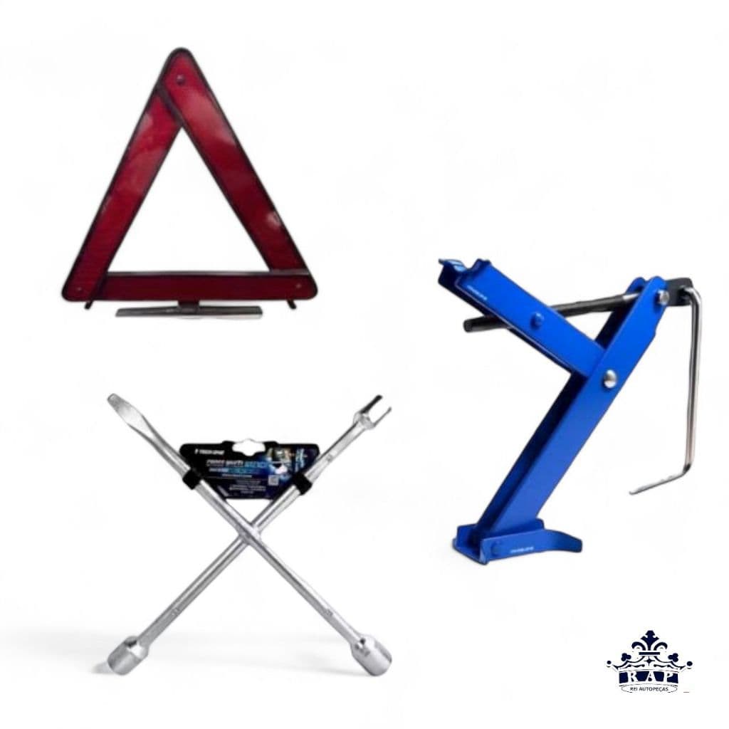 Kit Estepe Macaco Joelho + Chave Roda + Triangulo TechOne