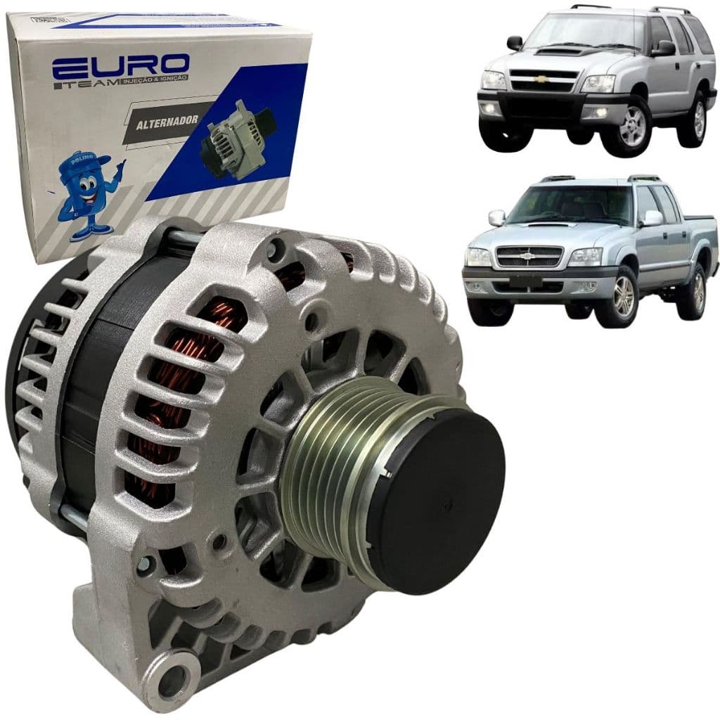 Alternador 12V 140A Polia Roda Livre Para Chevrolet Blazer S10 2.8 Diesel 2012 Em Diante