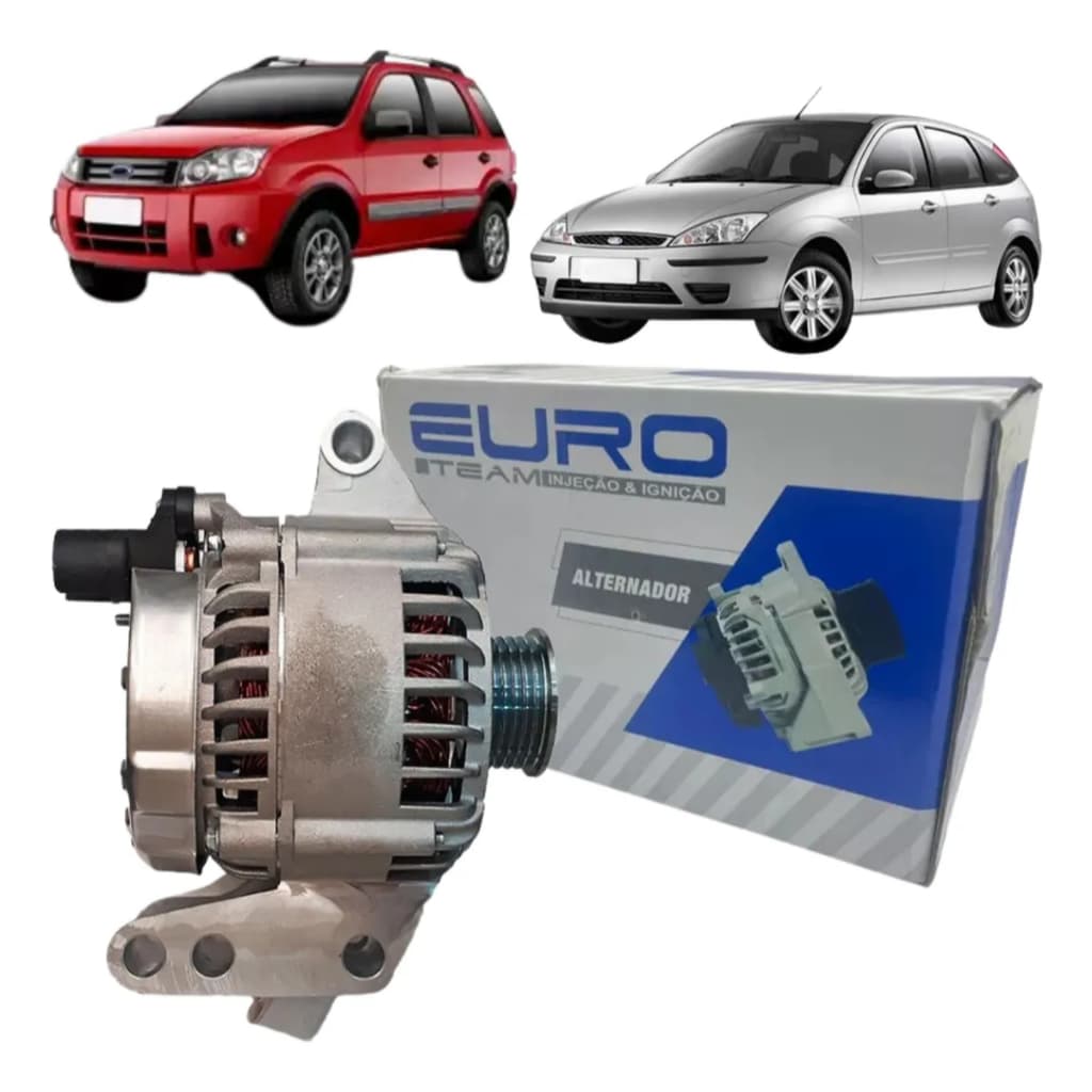Alternador 12v 90A Para Ford Focus Zetec Rocam 1.6 Ecosport 1.6 2004 Até 2009 6PK
