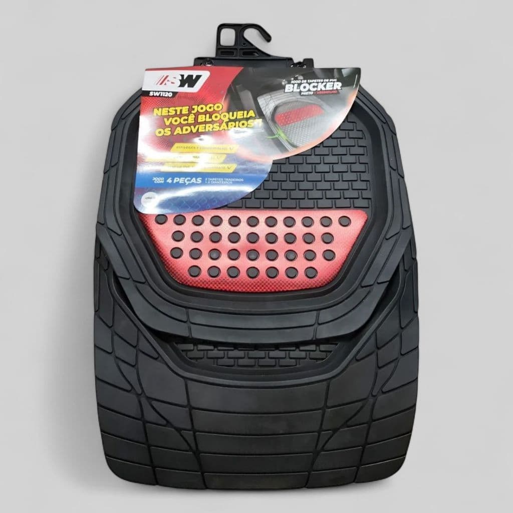 Jogo De Tapete Universal Automotivo 4 Tapetes Preto Pvc