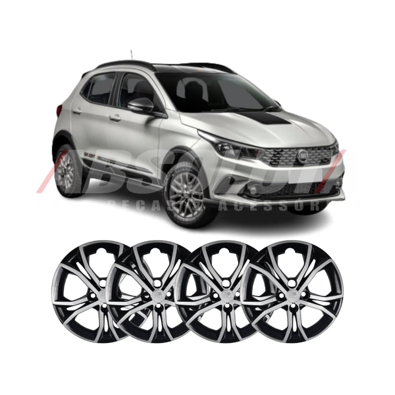 CALOTA ARGO ARO 15 Cronos ESPORTIVA FIXACAO PARAFUSO Argo Cronos carro acessório CUBO PADRAO