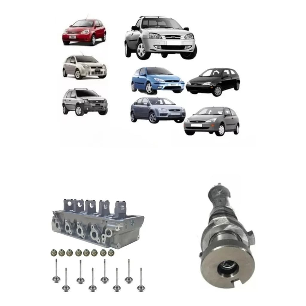 Cabeçote + Comando Válvulas Para Ford Fiesta Ka 1.6 8v Flex Zetec Rocam