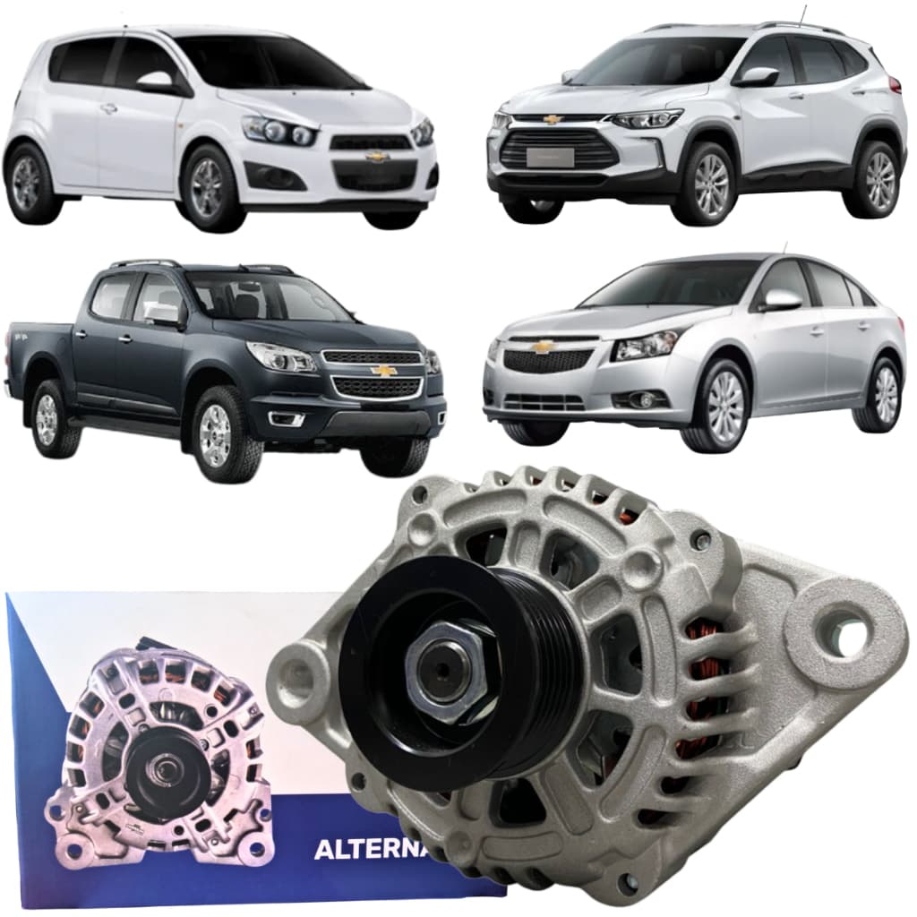 Alternador 100a 12v Chevrolet Cruze 1.8 Flex S10 2.2 2.4 Onix Sonic 1.6 Flex Tracker 1.6 2011/...