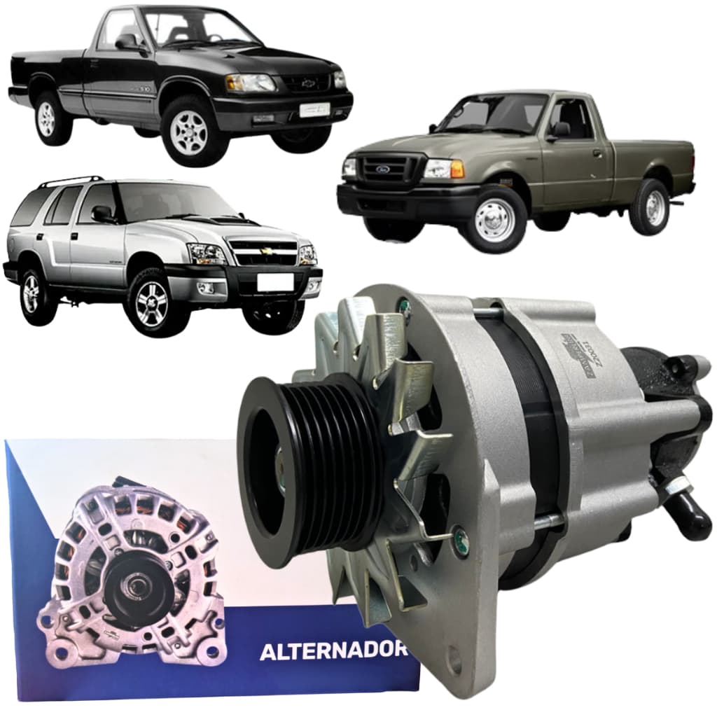 Alternador 12v 85a Com Bomba de Vácuo Motor Maxion HS/HST Para Ford Ranger Gm S10 Blazer 2.5 2.8