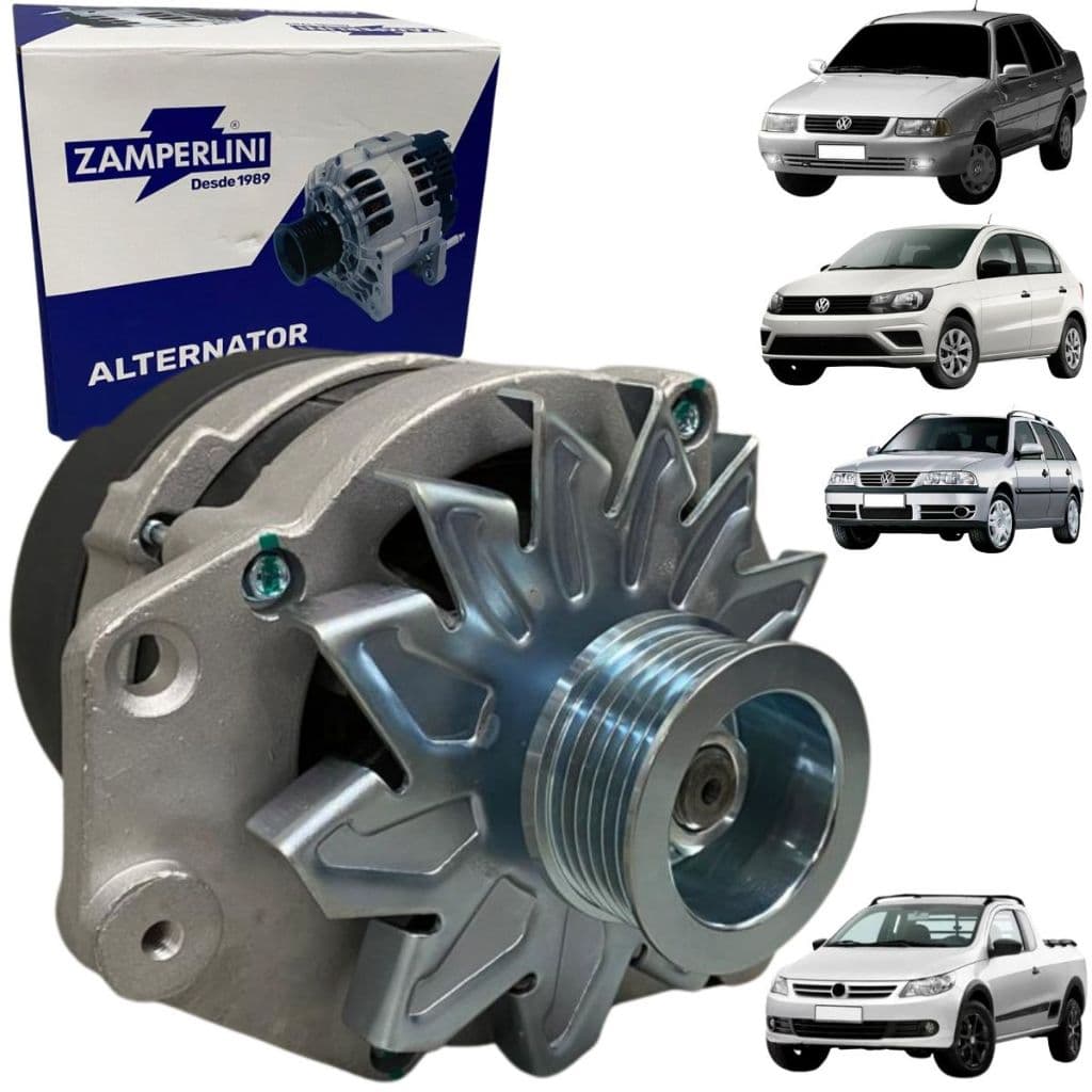 Alternador 90a 12v Volkswagen Saveiro Parati Voyage Gol Passat 1.6 1.8 Motor Ap Com Ar Condionado