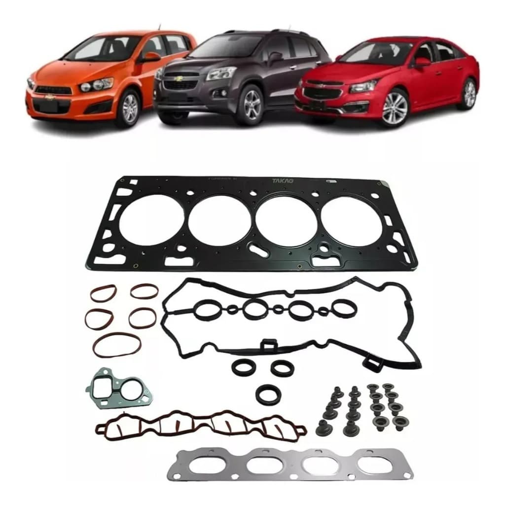 Jogo De Juntas Motor Para Gm Cruze 1.8 16v Ecotec Flex 2012/... Aço