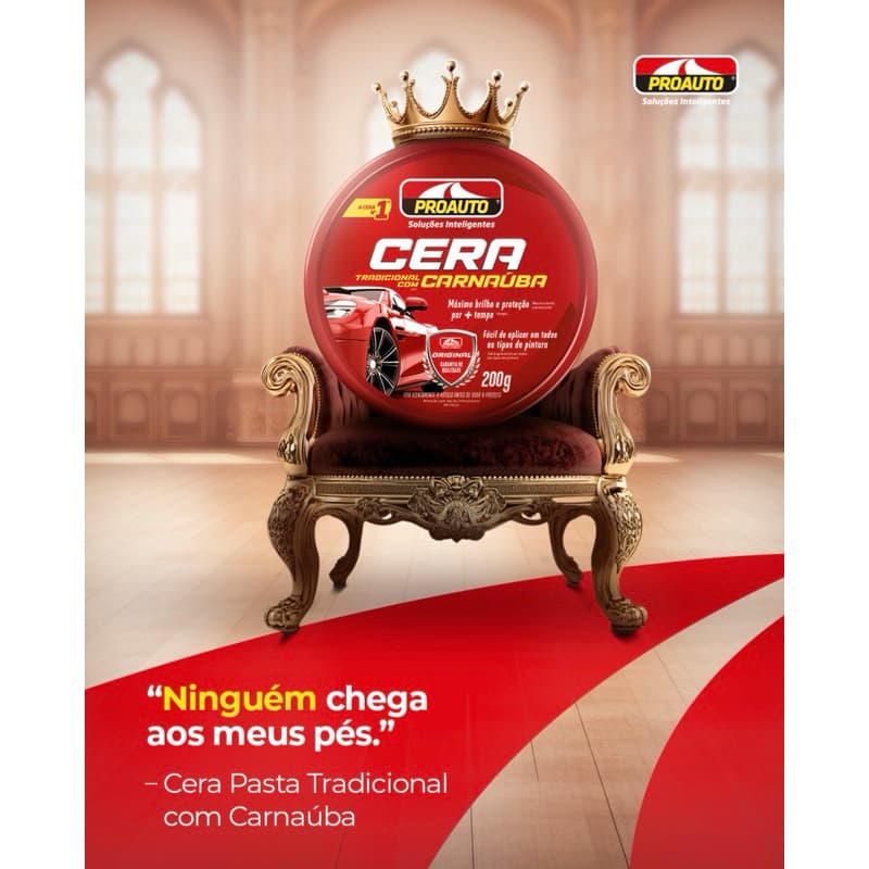 Cera Pasta Tradicional Com Carnaúba - 200 g - Proauto