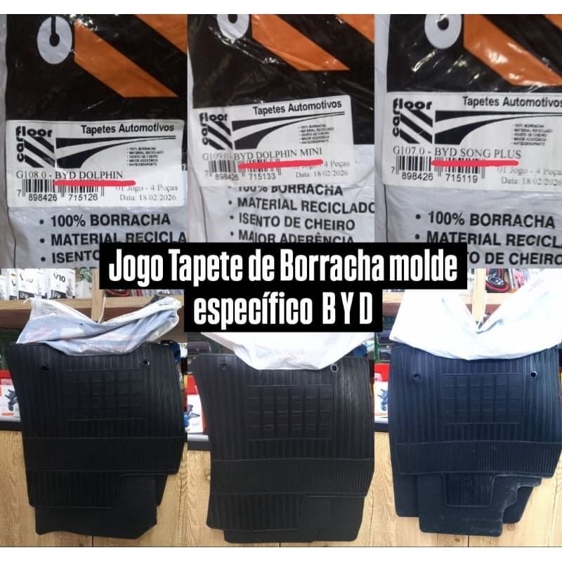 Jogo Tapete de Borracha molde Específico BYD