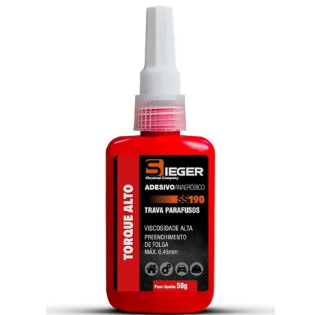 Adesivo Trava Parafusos Torque Alto SS190 10g Sieger