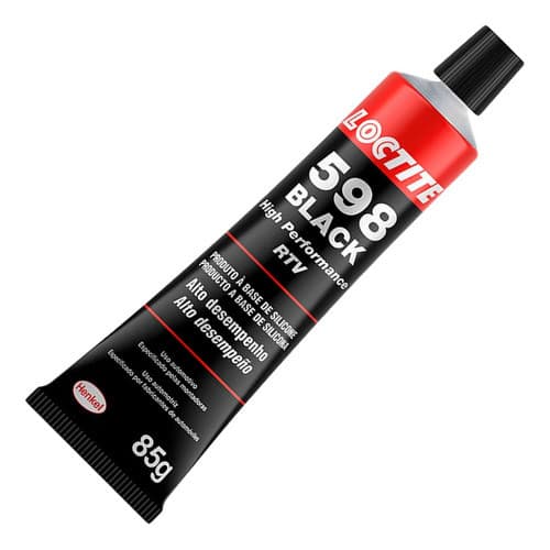 Cola Silicone alta temperatura Adesivo Junta Loctite Black 598 85g 