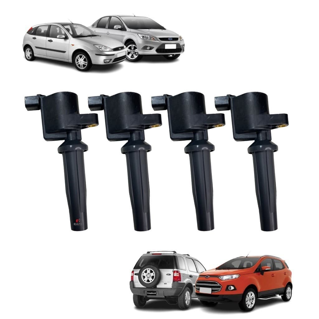 Kit C/ 4 Bobinas Ignição Ford Ecosport 2.0l L E Focus 2.0l