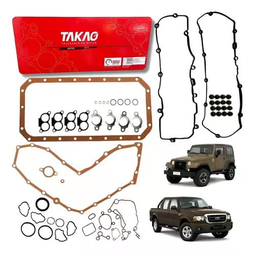 Jogo de Juntas Para Ford Ranger / Troller T4 3.0 16V 4X4 Diesel Turbo 2005 até 2012