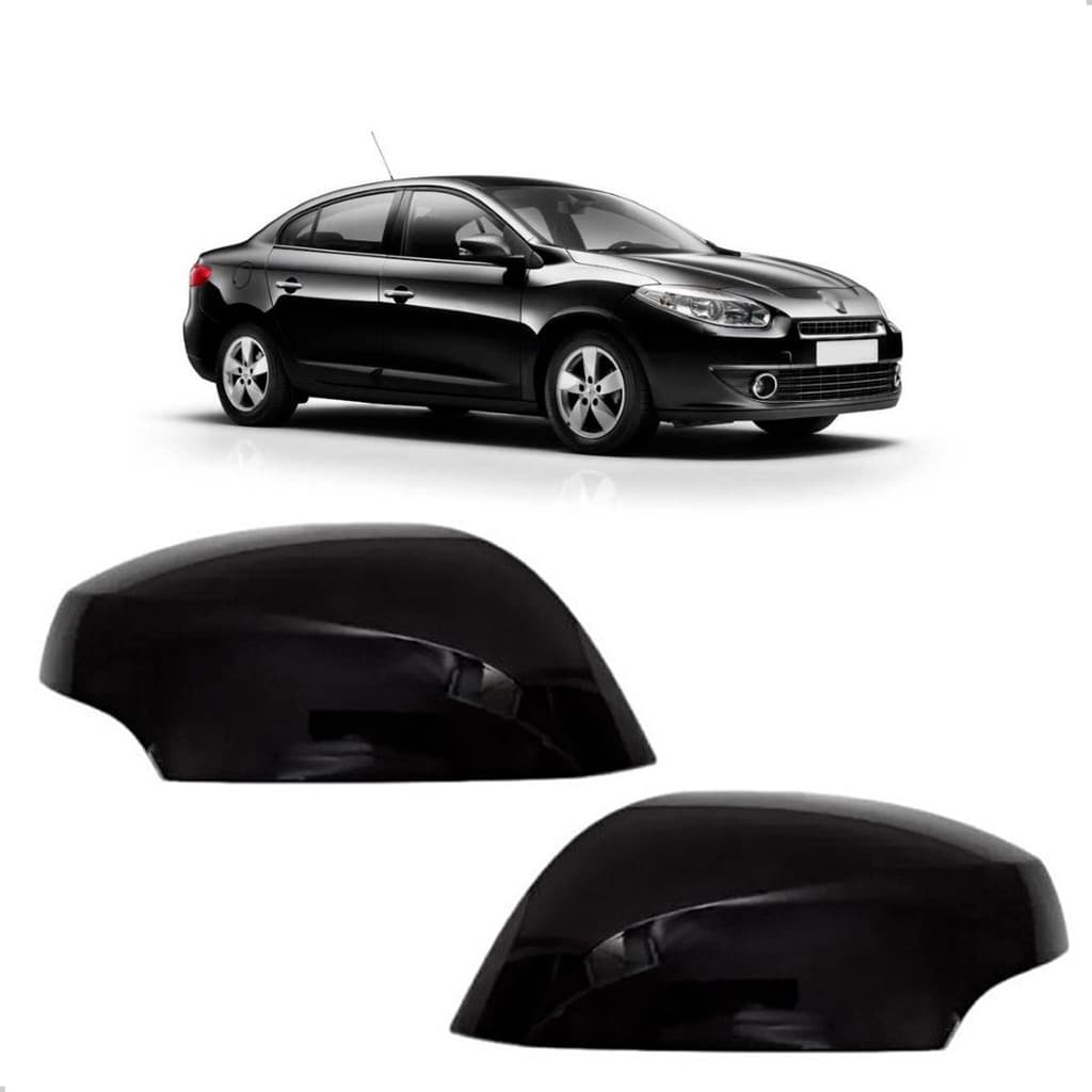 Capa De Retrovisor Para Fluence 2010 2011 2012 A 2014 preto