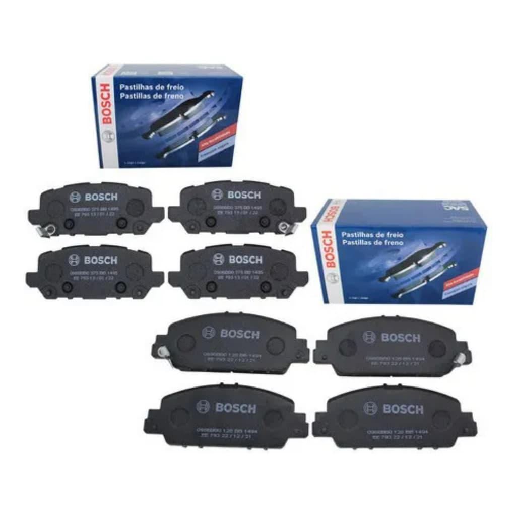 Kit Pastilhas Dianteiras + Traseiras Honda Hr-v Hrv Bosch