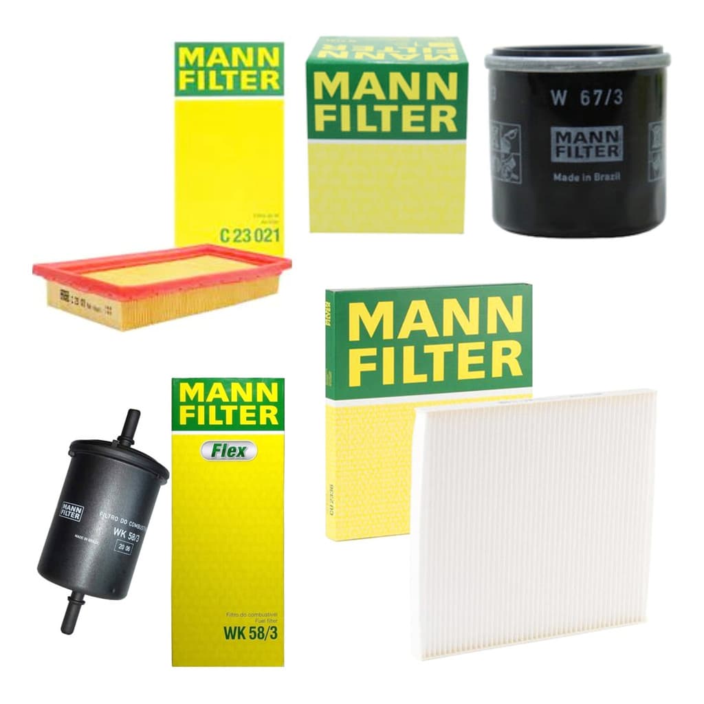 Kit 4 Filtro Ar Cabine Óleo Combustível Versa 1.6 Flex Mann