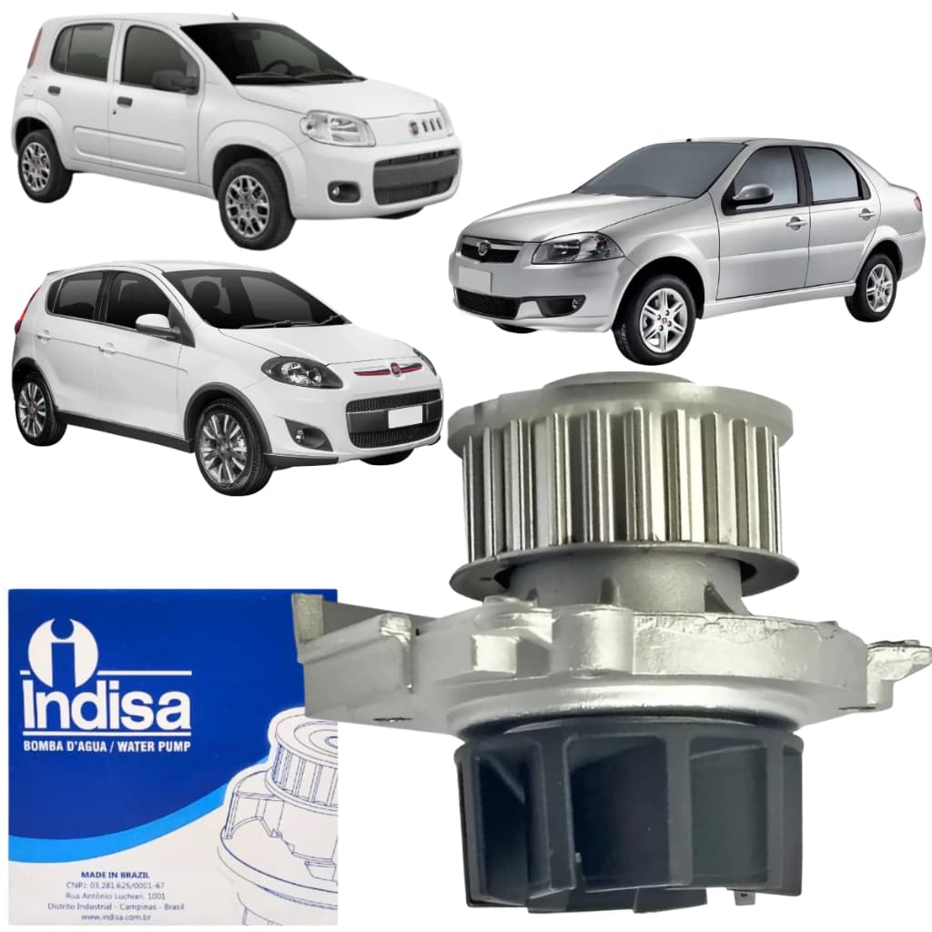 Bomba D'Água Para Original Indisa Para Fiat Strada Uno Siena Punto Palio Motor EVO 1.0 1.4
