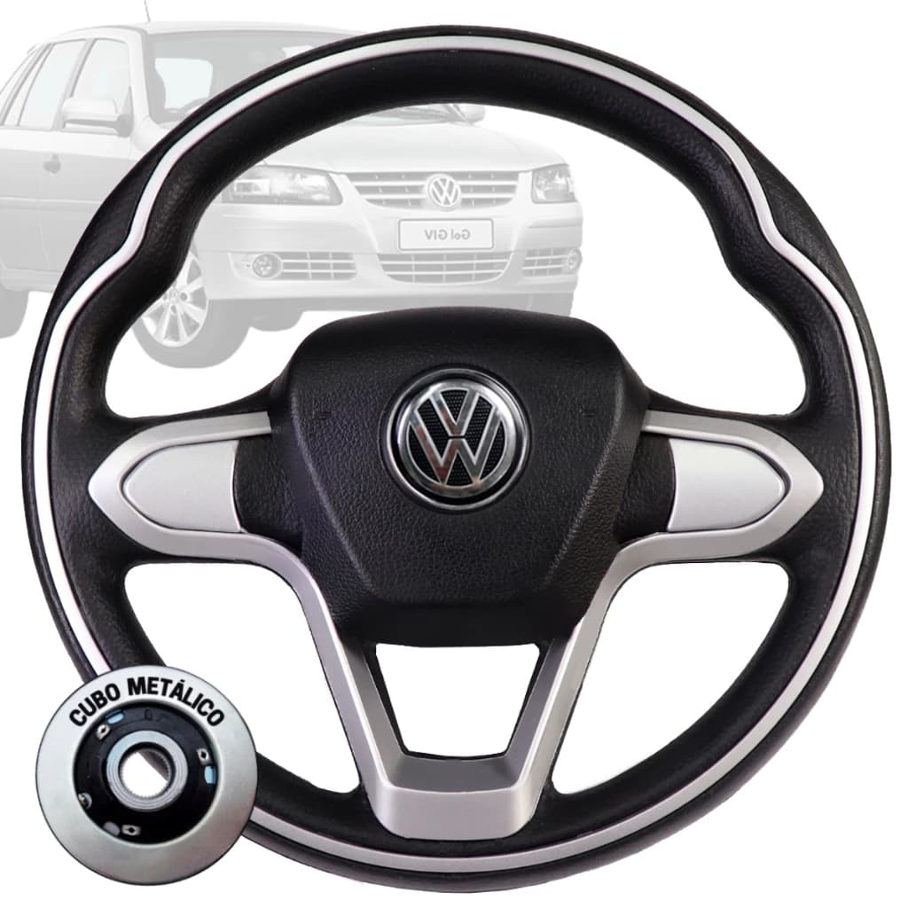 Volante Esportivo Bmw Prata Parati Saveiro Santana Gol G2 G3 G4 Golf Polo Cordoba Bora