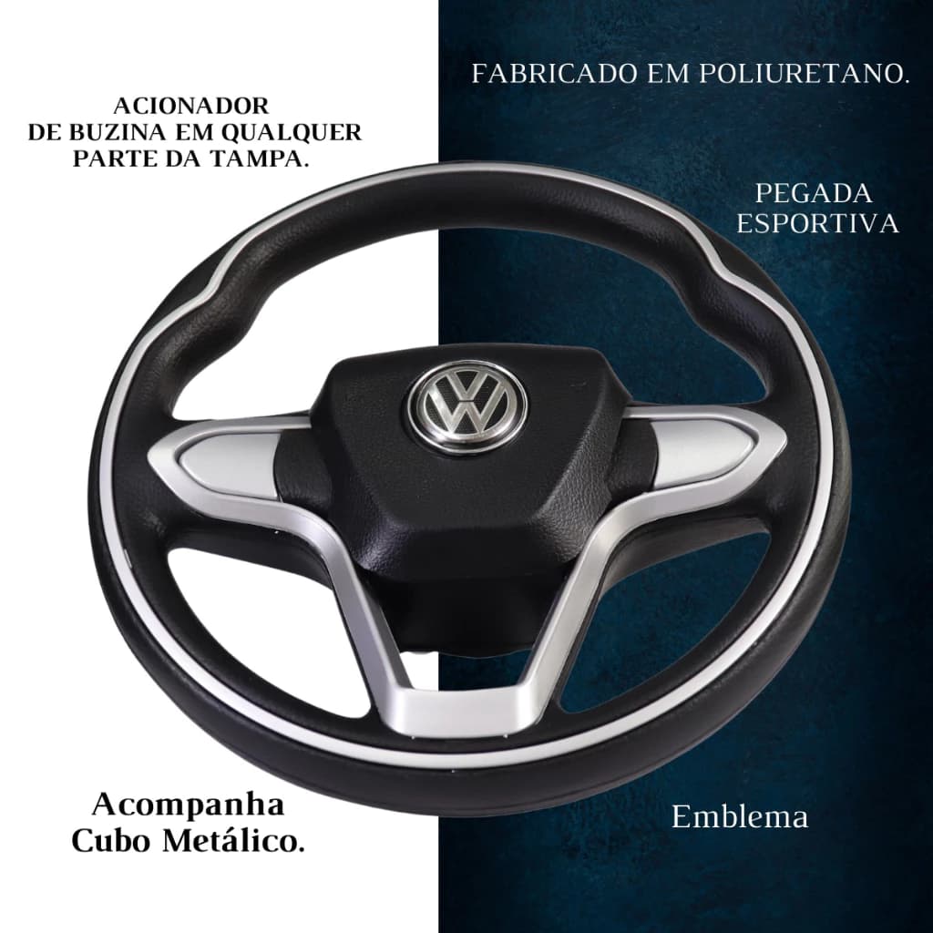 Volante Esportivo Bmw Prata Parati Saveiro Santana Gol G2 G3 G4 Golf Polo Cordoba Bora