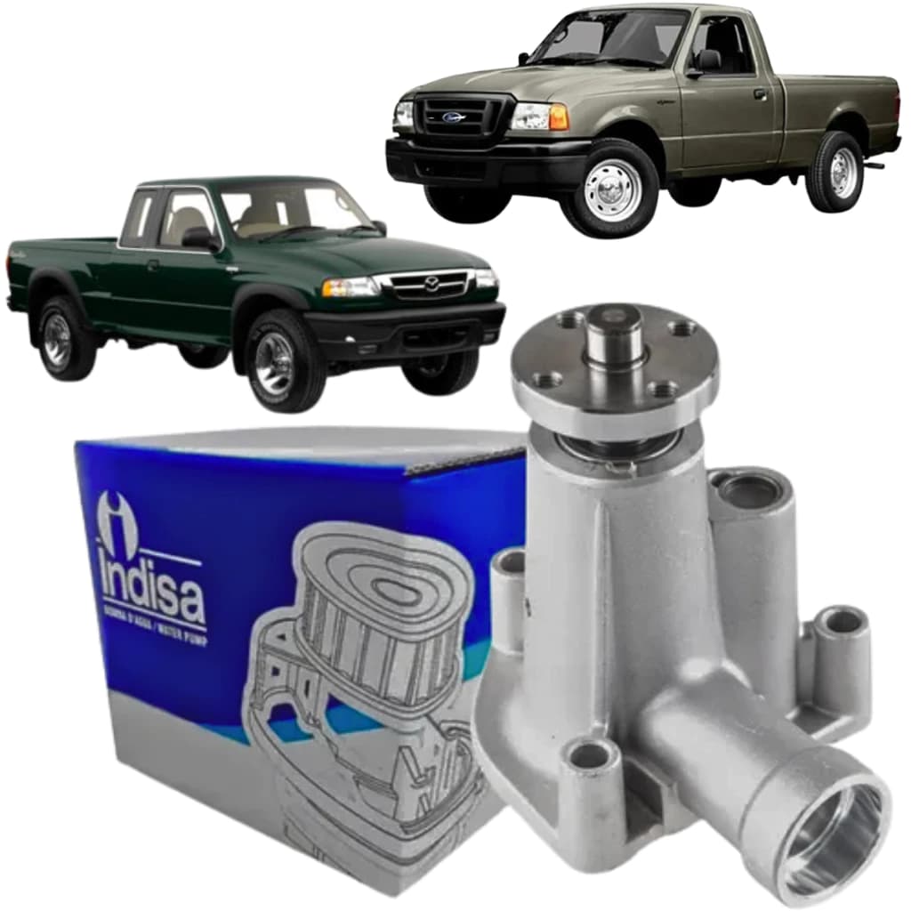 Bomba D'Água Indisa para Ford Ranger 2.5 8v 1997 Até 2001 Mazda B2500 2.5 12v 1999 Até 2001