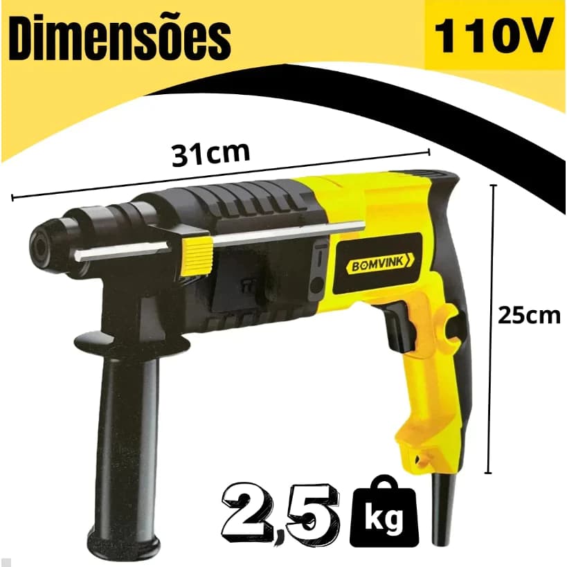 Martelo Disjuntor De Concreto Elétrico 110v/220v 800w