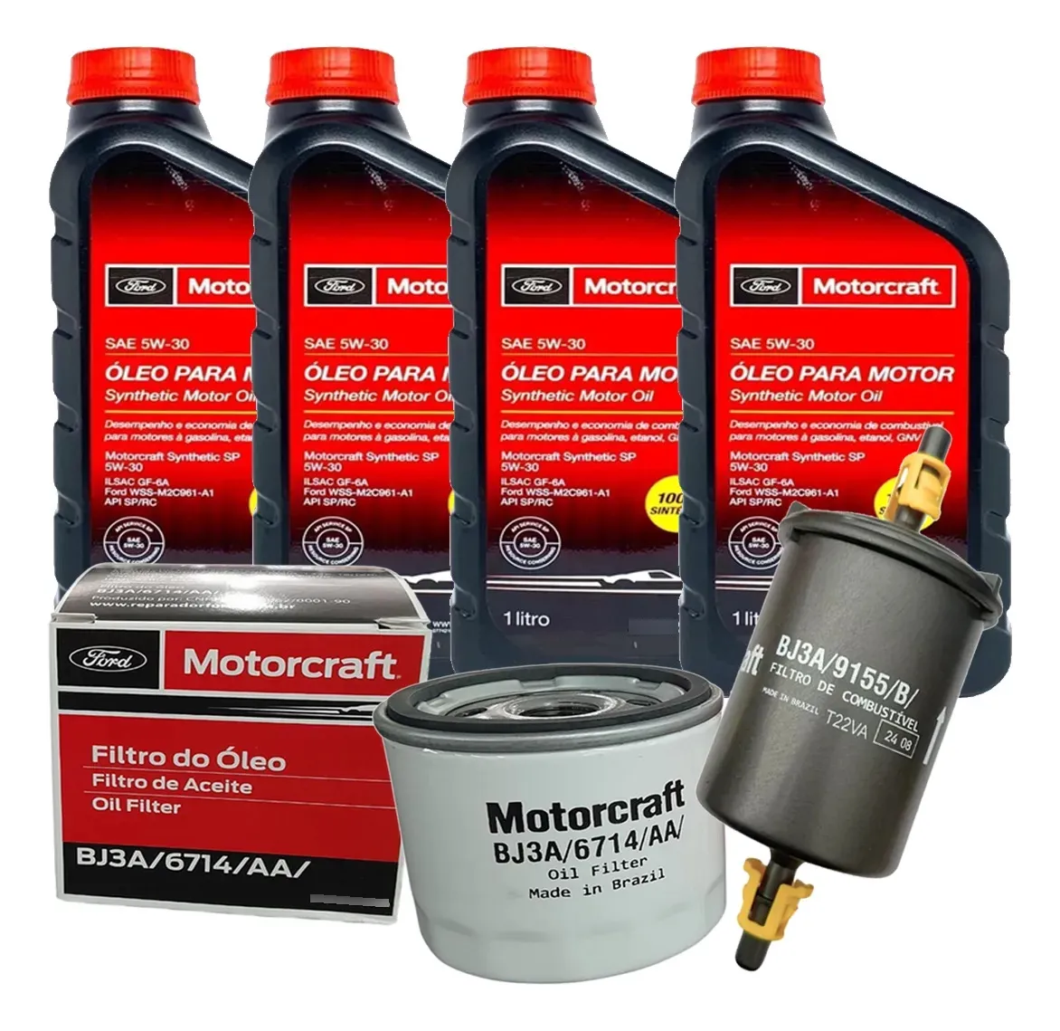 Oleo 5W30 Sintético API SP SAE MOTOCRAFT + Filtros Ford Ka New Fiesta Ecosport